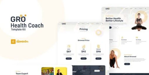 Groweal – Health Coaching Elementor Template Kit