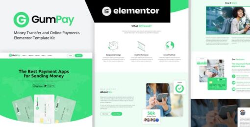 GumPay – Money Transfer & Online Payments Elementor Template Kit
