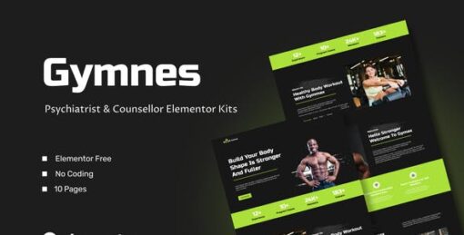 Gymnes – Fiteness & Gym Elementor Template Kit