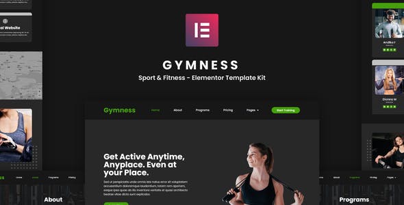 Gymness – Sport & Fitness Elementor Template Kit Gymness – Sport & Fitness Elementor Template Kit