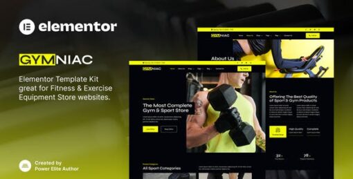 Gymniac – Fitness & Exercise Equipment Store Elementor Template Kit