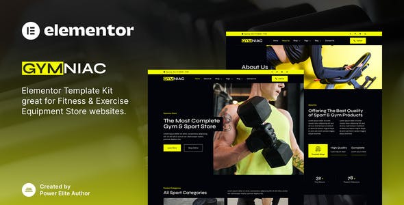 Gymniac – Fitness & Exercise Equipment Store Elementor Template Kit Gymniac – Fitness & Exercise Equipment Store Elementor Template Kit