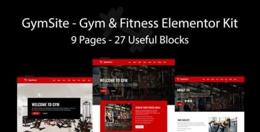 Gymsite – Gym & Fitness Elementor Template Kit