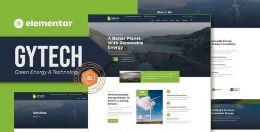Gytech – Green Energy & Technology Elementor Pro Template Kit