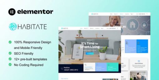 Habitate – Smart Home Services Elementor Template Kit