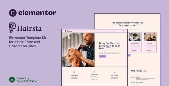 Hairsta – Hair Salon & Hairdresser Elementor Template Kit Hairsta – Hair Salon & Hairdresser Elementor Template Kit