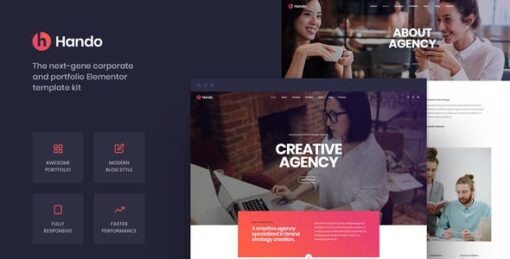 Hando – Corporate & Portfolio Elementor Template Kit