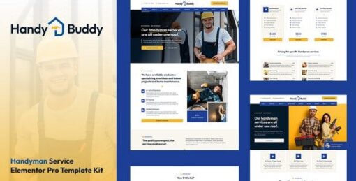 Handy Buddy – Handyman Services Elementor Pro Template Kit