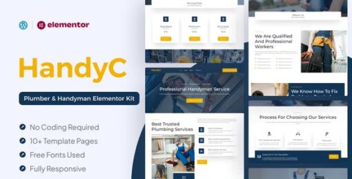 HandyC – Plumber & Handyman Elementor Pro Template Kit