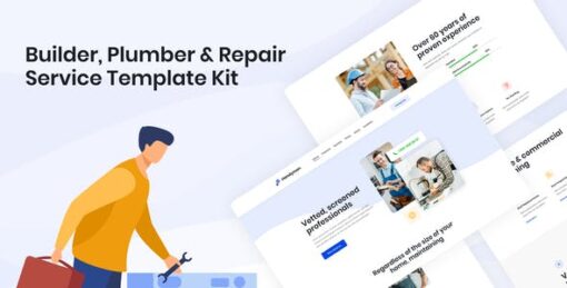Handyman | Builder Plumber & Repair Service Elementor Template Kit