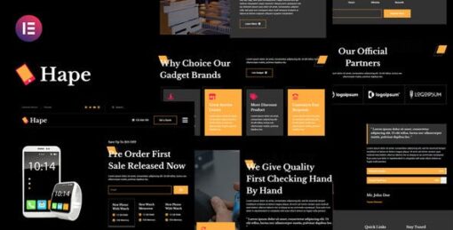 Hape – Gadget Showcase Elementor Template Kit