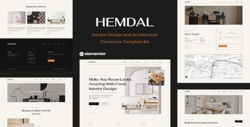 Hemdal – Interior Design & Architecture Elementor Template Kit