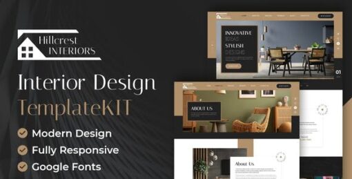 Hillcrest – Interior Design Elementor Template Kit
