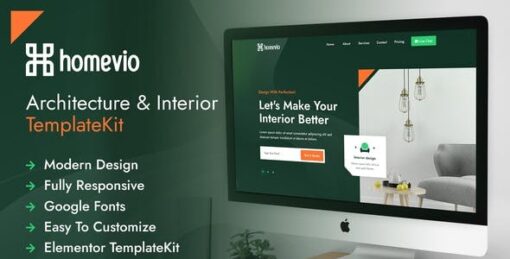 Homevio | Architecture Interior Elementor Template Kit