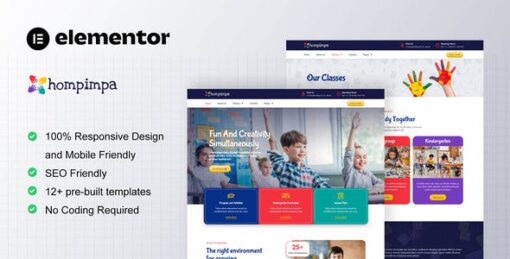 Hompimpa – Kindergarten & Child Care Elementor Template Kit