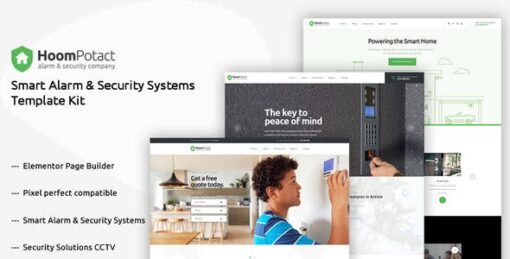 HoomPotact – Smart Alarm & Security Systems Template Kit