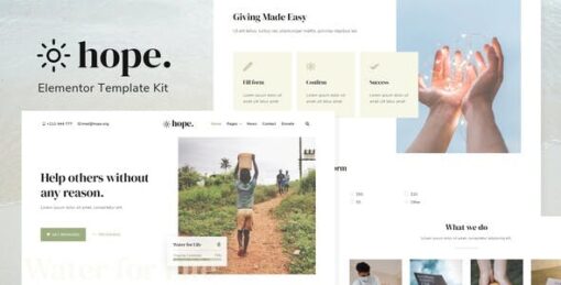 Hope – Non-Profit Elementor Template Kit