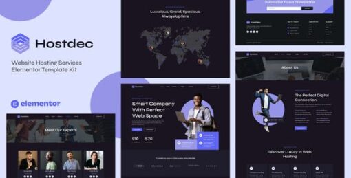 Hostdec – Website Hosting Services Elementor Template Kit