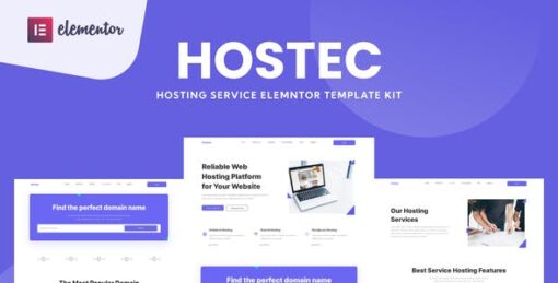 Hostec – Hosting Service Elementor Template Kit