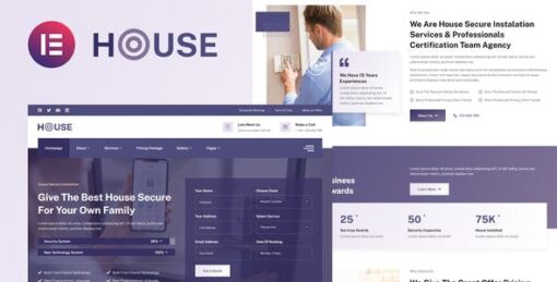 Housec – Smart Home Security Service Elementor Template Kit