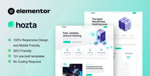 Hozta – Web Hosting Service Elementor Template Kit