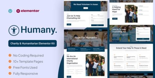 Humany – Charity Elementor Pro Template Kit
