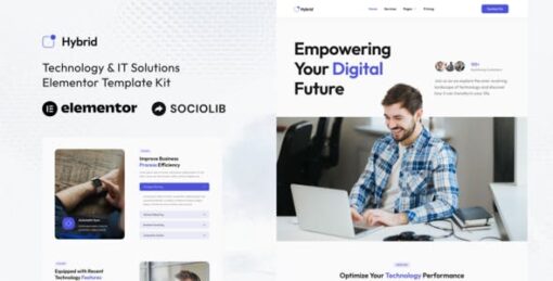 Hybrid – Technology & IT Solutions Elementor Template Kit