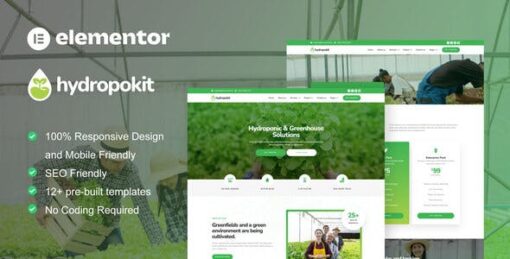 Hydropokit – Hydroponic & Agriculture Elementor Template Kit