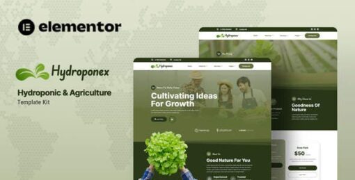 Hydroponex – Hydroponic & Agriculture Elementor Template Kit