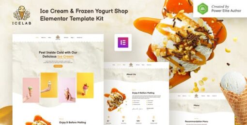 Icelab – Ice Cream & Frozen Yogurt Shop Elementor Template Kit
