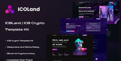 ICOLand – NFT Cryptocurrency Elementor Template Kit