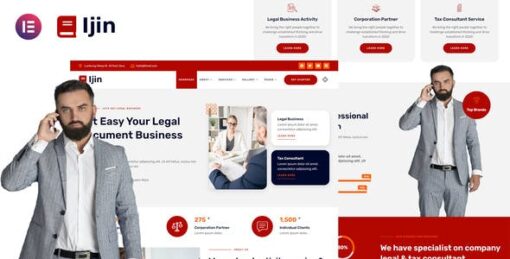 Ijin – Legal Business & Tax Consultant Services Elementor Template Kit