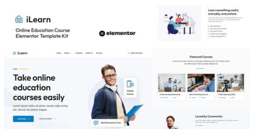 iLearn – Online Education Course Elementor Template Kit