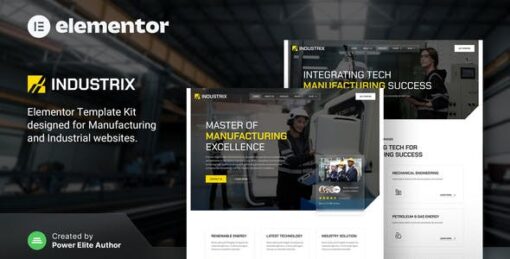 Industrix – Manufacturing & Industrial Elementor Template Kit