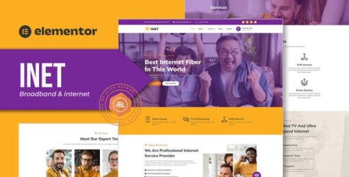 Inet – Broadband & Internet Service Provider Elementor Pro Template Kit
