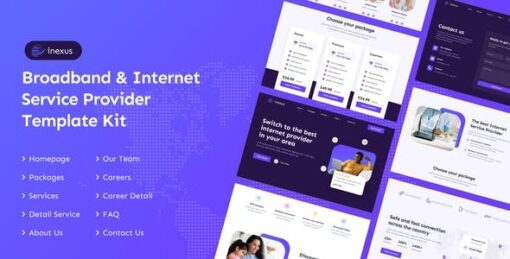 Inexus | Broadband & Internet Service Provider Elementor Template Kit