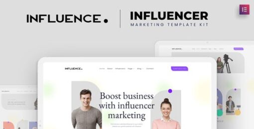 Influence – Influencer Marketing Agency Elementor Template Kit