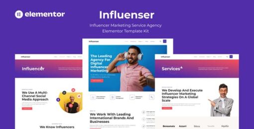 Influenser – Influencer Marketing Services Agency Elementor Template Kit
