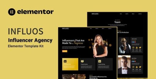 Influos – Influencer Agency Elementor Template Kit