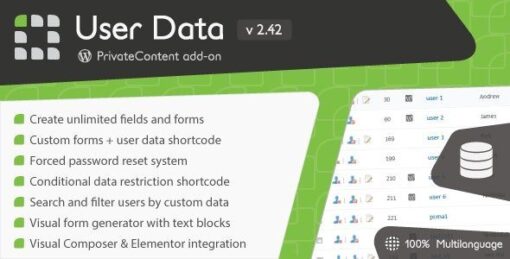 PrivateContent – User Data Add-on