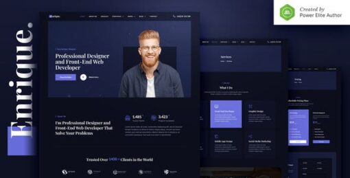 Enrique – Personal CV/Resume & Portfolio Elementor Template Kit