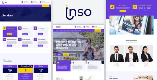 Inso – Insurance Business Elementor Template Kit