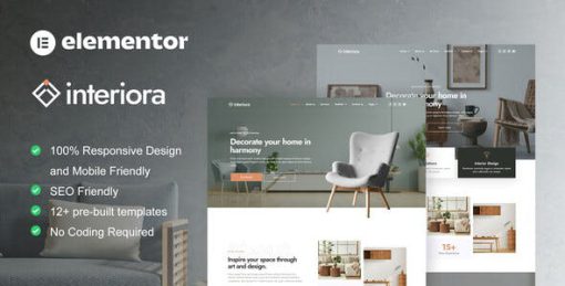 Interiora – Architecture & Interior Design Service Elementor Pro Template Kit