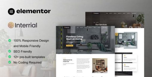 Interrial – Interior Design Service Elementor Template Kit