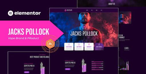 Jacks Pollock – Vape Elementor Template Kit