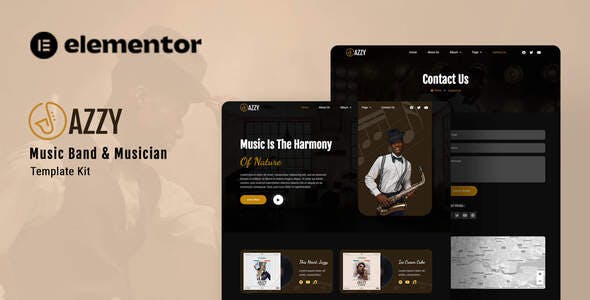 Jazzy – Music Band & Musician Elementor Template Kit Jazzy – Music Band & Musician Elementor Template Kit
