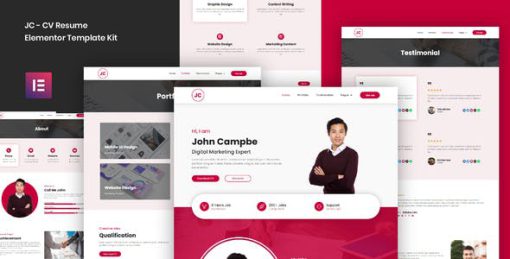 JC – CV Resume Elementor Template Kit
