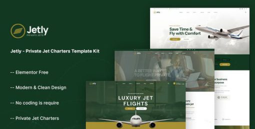 Jetly – Private Jet Charters Elementor Template Kit