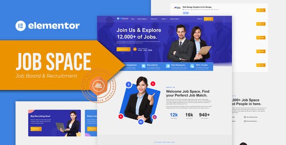 Job Space – Job Board & Recruitment Elementor Template Kit Job Space – Job Board & Recruitment Elementor Template Kit