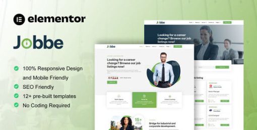Jobbe – Job Listing & Recruitment Agency Elementor Template Kit